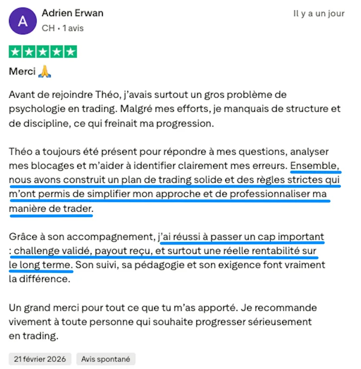 Avis Trustpilot de Adrien Erwan sur Pulse-US