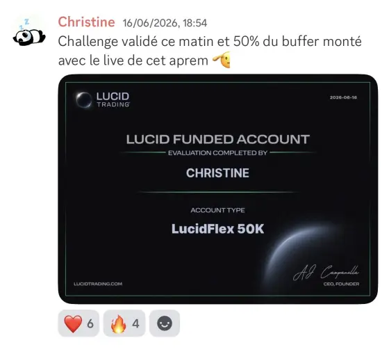 Résultat Christine, élève Pulse-US