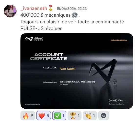 Résultat Ivan Kossi, élève Pulse-US