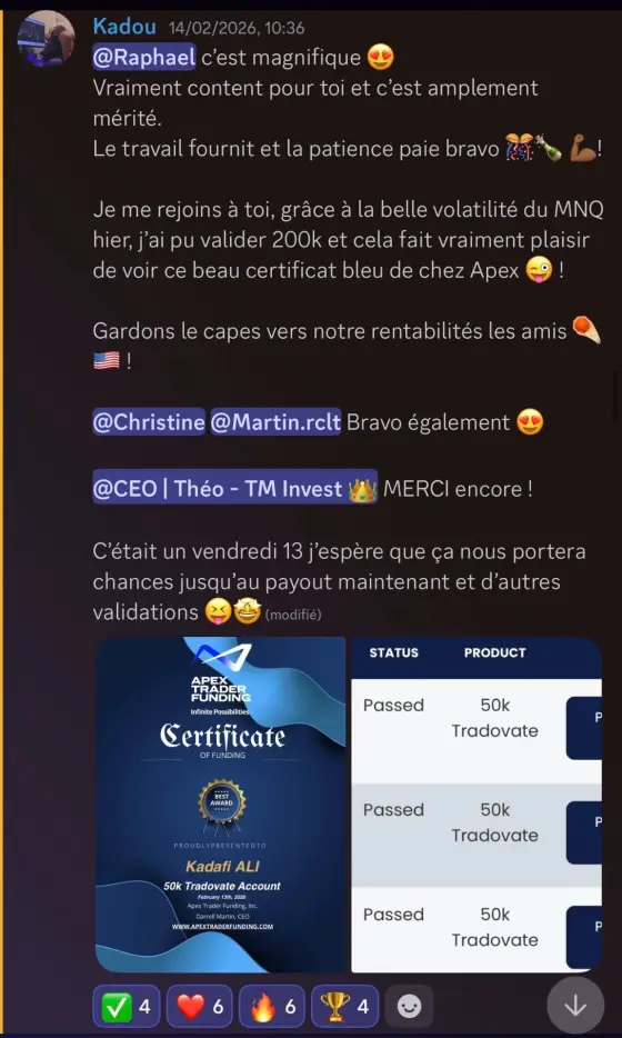 Résultat Kadou, élève Pulse-US