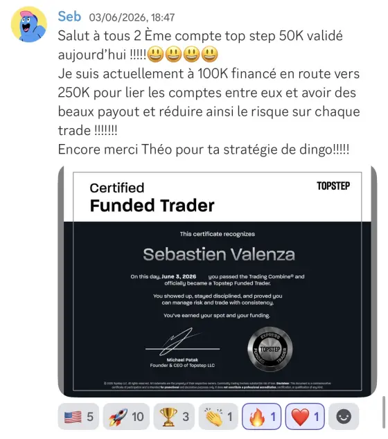 Résultat Sébastien, élève Pulse-US