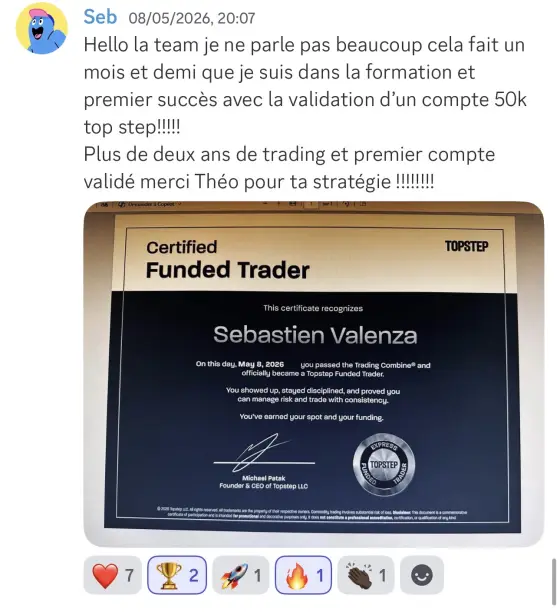 Résultat Sébastien, élève Pulse-US