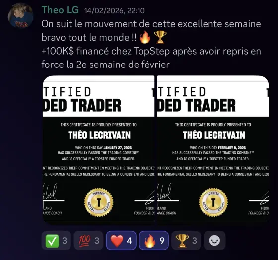 Résultat Theo, élève Pulse-US