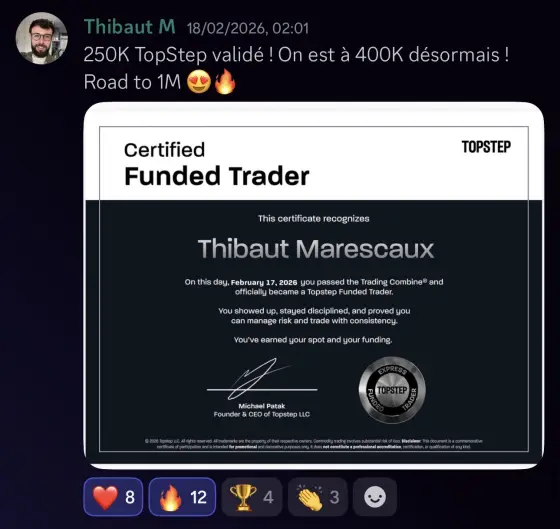Résultat Thibaut, élève Pulse-US